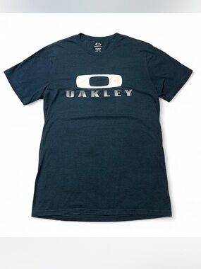 Oakley Men's Dark Navy Logo Tee with White Emblem